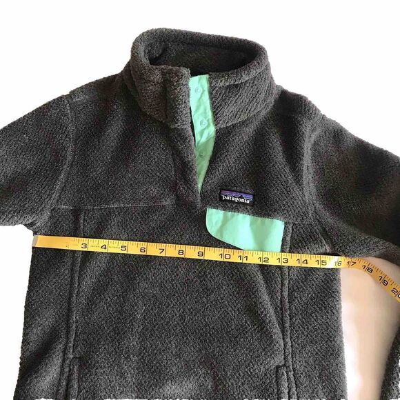 Patagonia Re-Tool Snap-T Pullover Fleece Jacket Womens XS Dark Gray Green NWOT - Picture 9 of 12